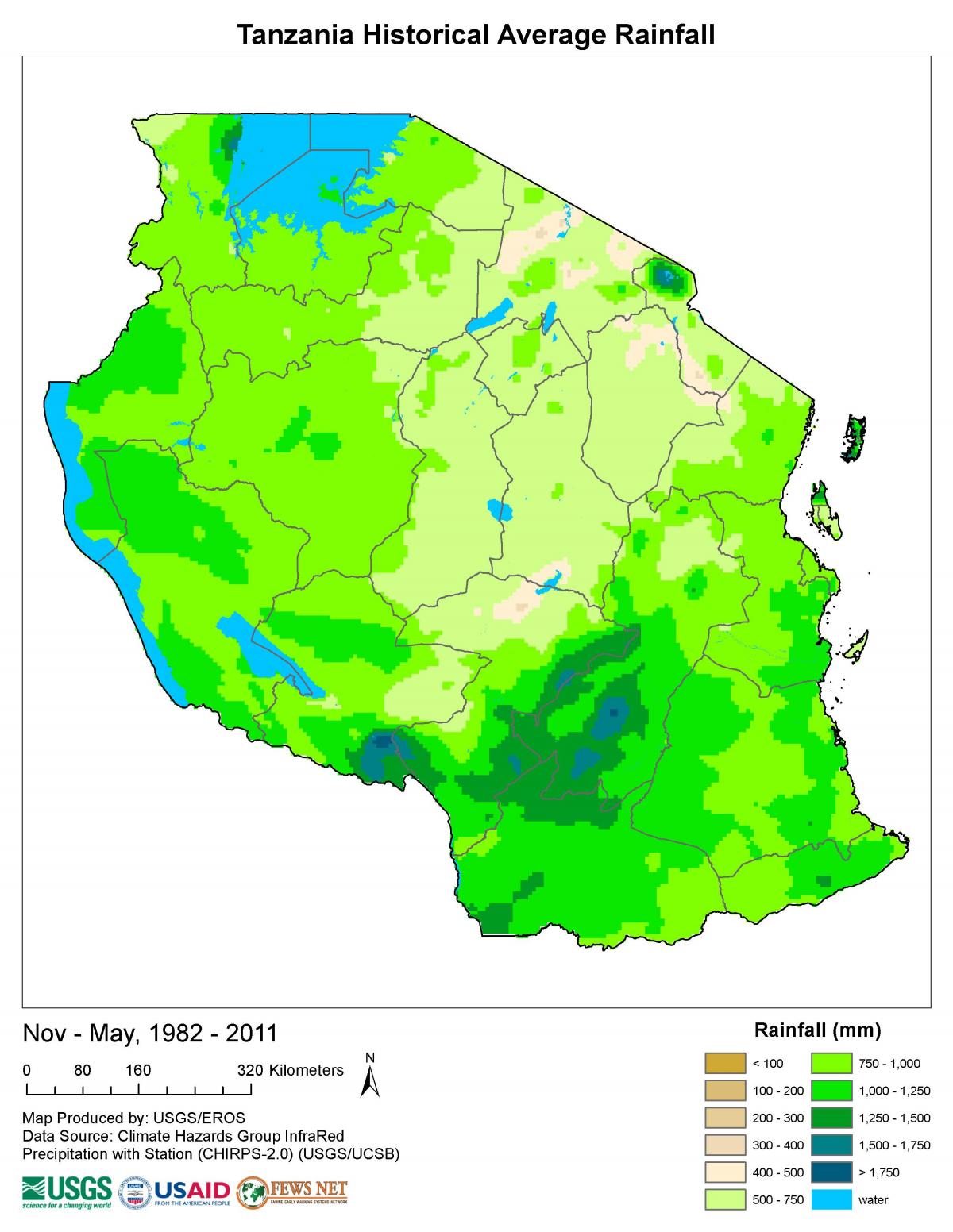 Mappa della tanzania clima