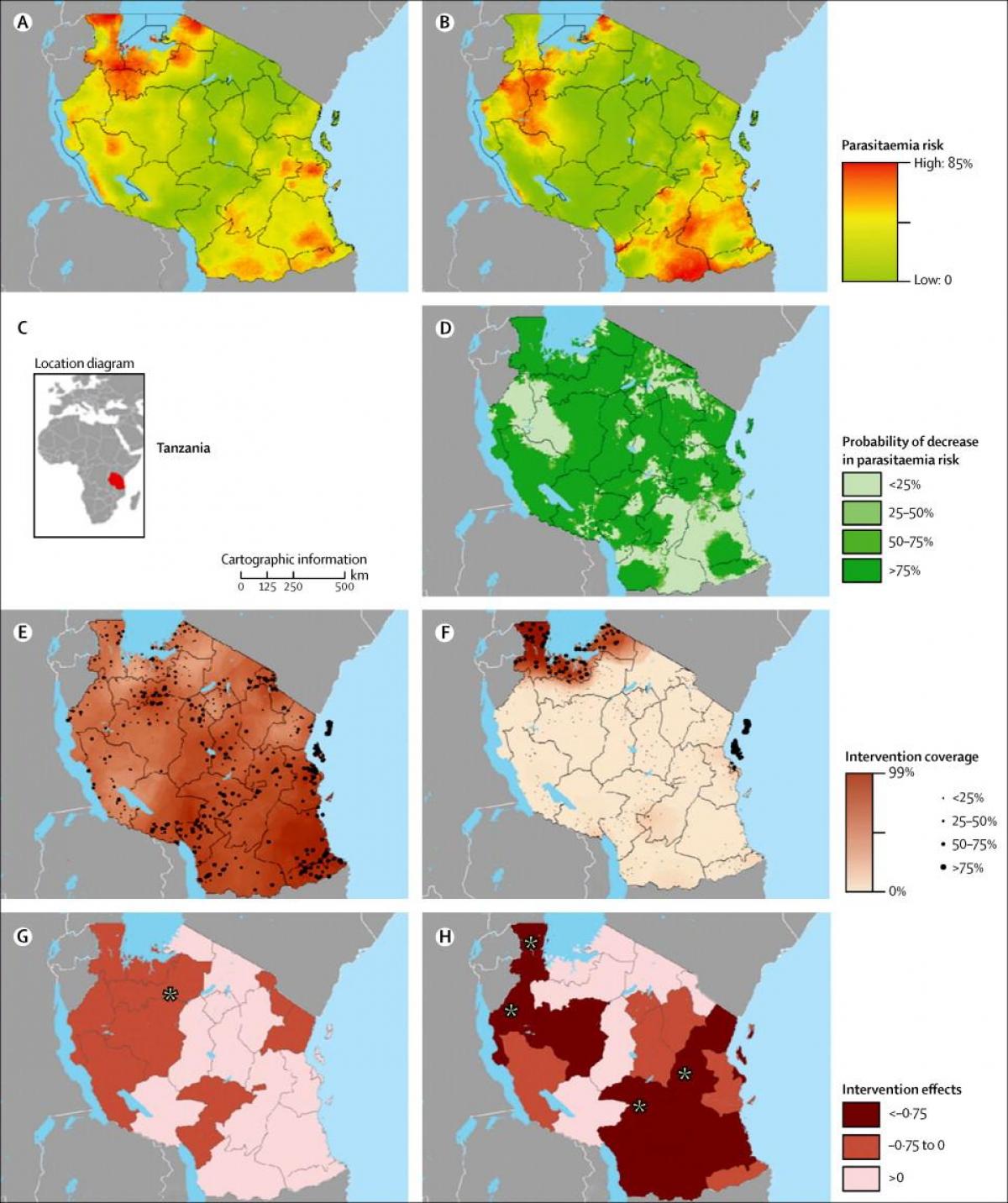 Mappa di malaria in tanzania 