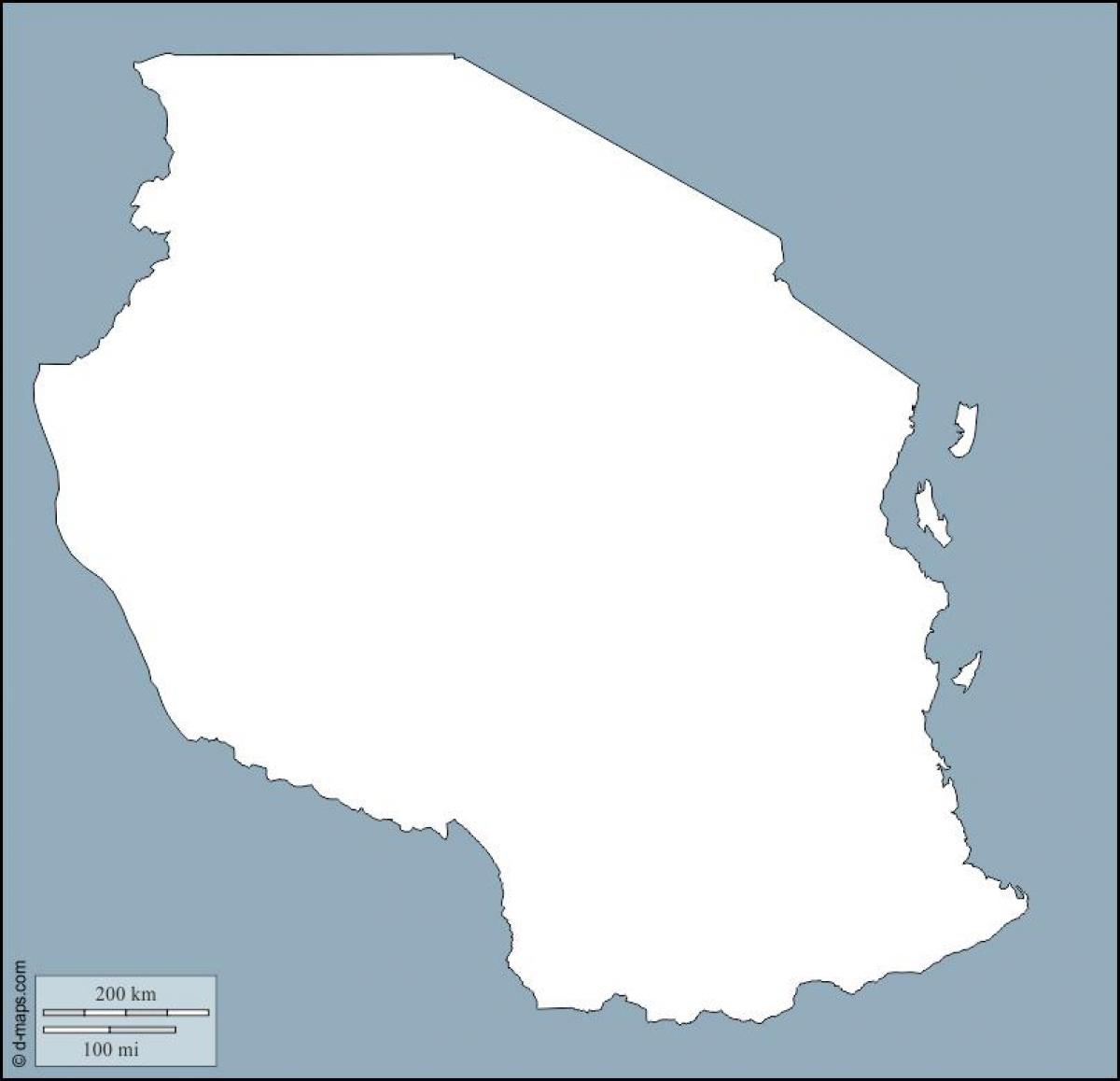 Mappa della tanzania contorno
