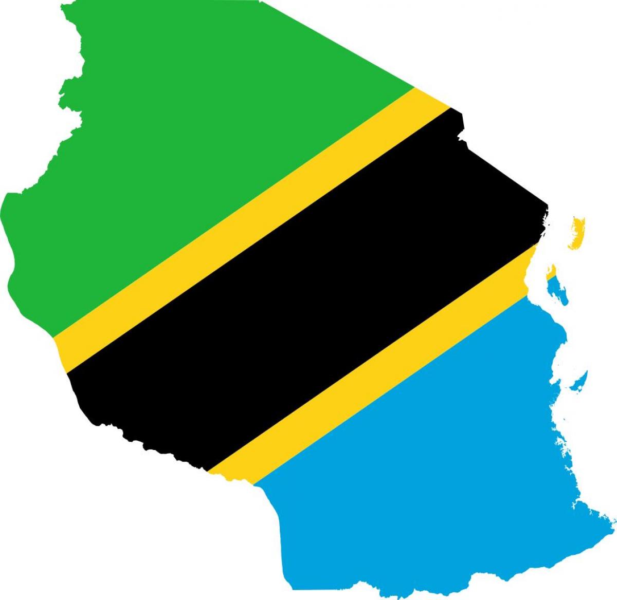 Mappa della tanzania bandiera