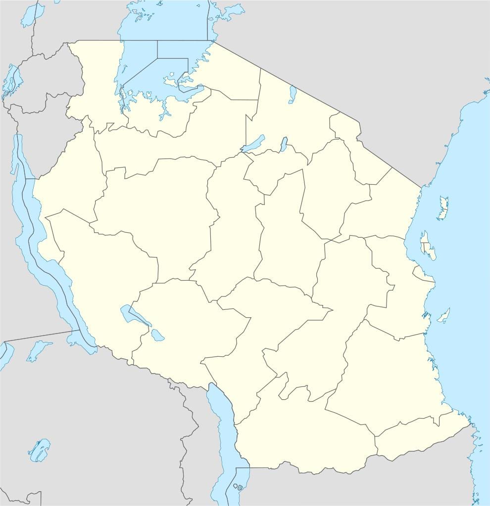 Mappa della tanzania vettoriale