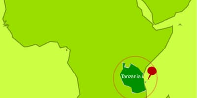 Mappa di isola di mafia in tanzania
