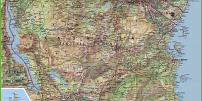 Mappa di mappa tanzania
