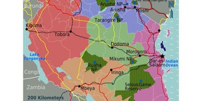 Mappa di lingua tanzania