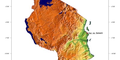 Mappa della tanzania elevazione