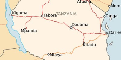 Mappa della tanzania ferroviaria