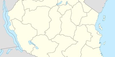 Mappa della tanzania vettoriale
