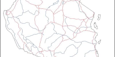 Mappa vuota della tanzania