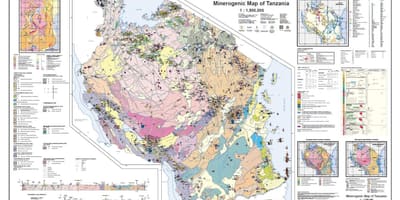 Geologia e minerali, mappa della tanzania