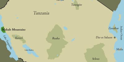 Mappa della tanzania montagne