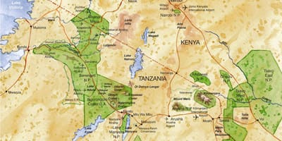 Mappa del nord della tanzania