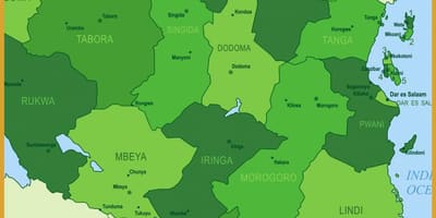 Mappa della tanzania vegetazione